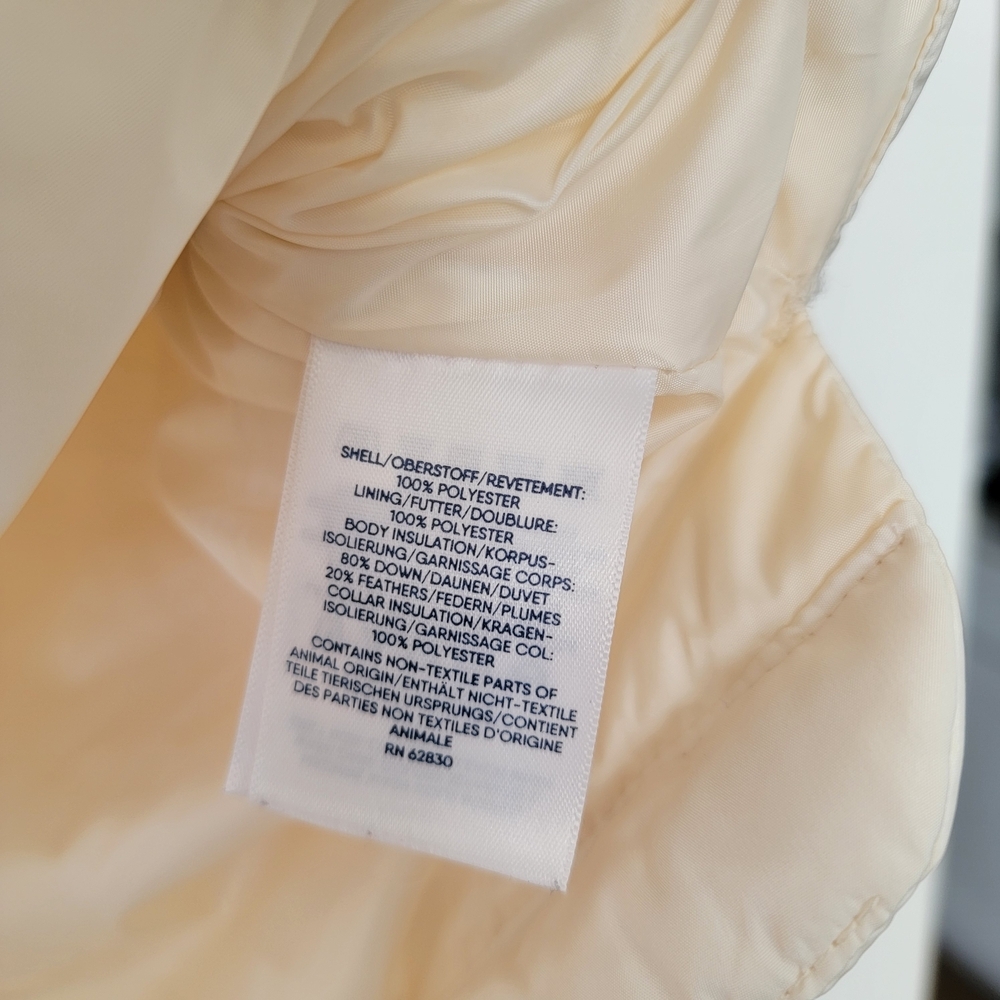 Lands' End Cream Ivory Down And Feather Puffer Vest Size Small - Picture 4 of 7